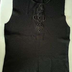 Black sleeveless top